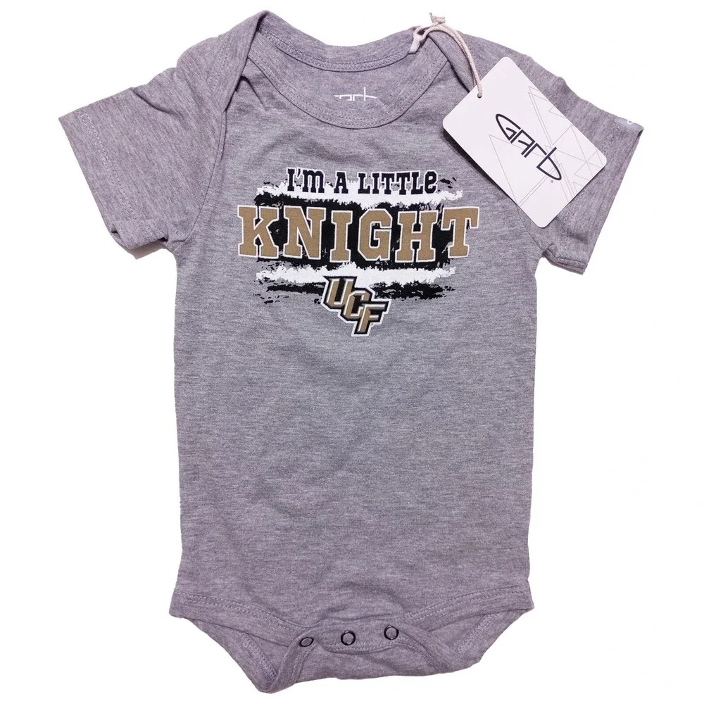 GARB UCF Knights Baby Infant Body Suit Little Gray 3-6 Months 6M ~ New